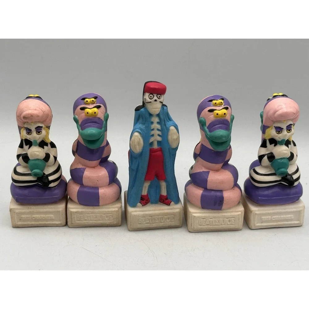 Vintage Burger King Beetlejuice Toys‎ Figures 5 Double Sided Geffen 1989